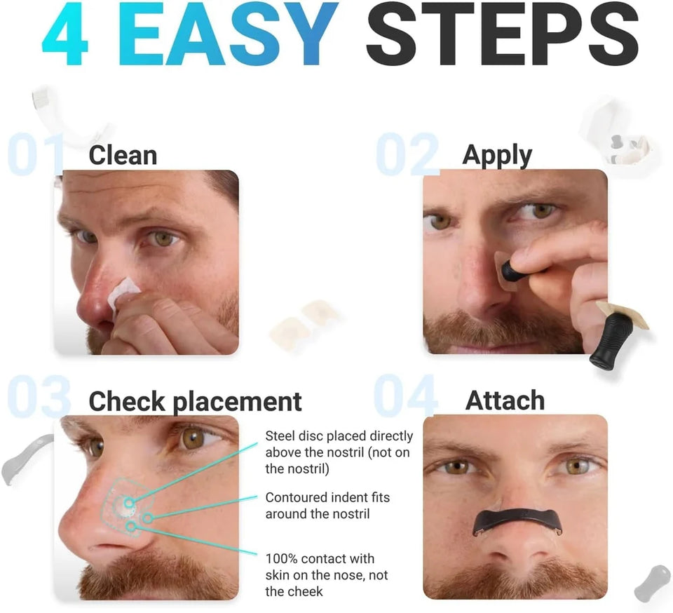 Magnetic Nasal Strips - Anti-Snore, Oxygen-Boosting